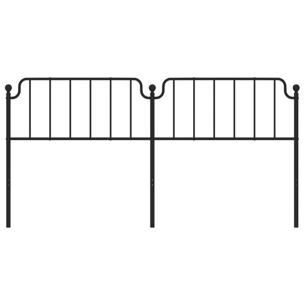 vidaXL Kovové čelo postele čierne 200 cm