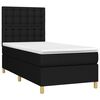 vidaXL Posteľn&yacute; r&aacute;m boxspring s matracom čierny 90x200 cm l&aacute;tka