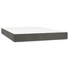 vidaXL Posteľný rám boxspring s matracom tmavosivý 140x190 cm zamat