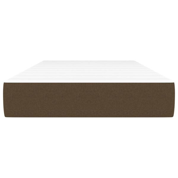 vidaXL Matrac s taštičkovými pružinami tmavohnedý 100x200x20 cm látka