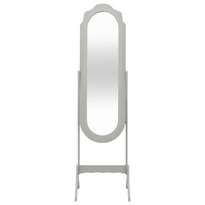 vidaXL Samostatne stojace zrkadlo sivé 46x48x164 cm