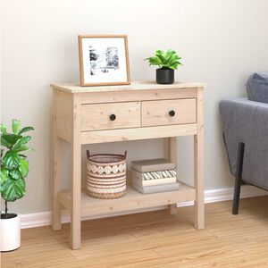 vidaXL Konzolov&yacute; stol&iacute;k 75x35x75 cm mas&iacute;vne borovicov&eacute; drevo