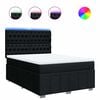 vidaXL Boxspring posteľ s matracom čierny 140x190 cm l&aacute;tka