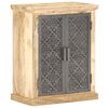 vidaXL Komoda s oceľov&yacute;mi dverami 60x35x75 cm mangov&yacute; mas&iacute;v