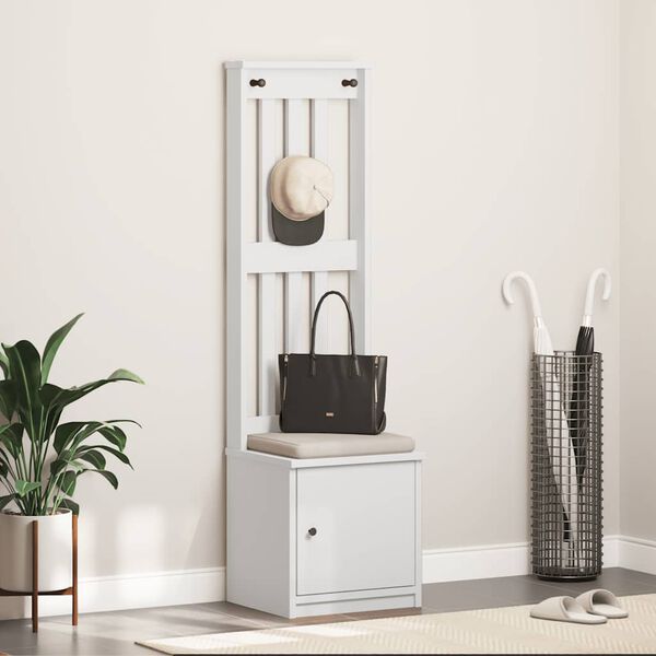 vidaXL Halov&yacute; strom SANDNES biela 45x40x159,5 cm mas&iacute;vna borovica