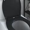 vidaXL Rýchlo uvoľňovacie wc sedátko Čierna 44.8 x 37.3 x 4.2 cm