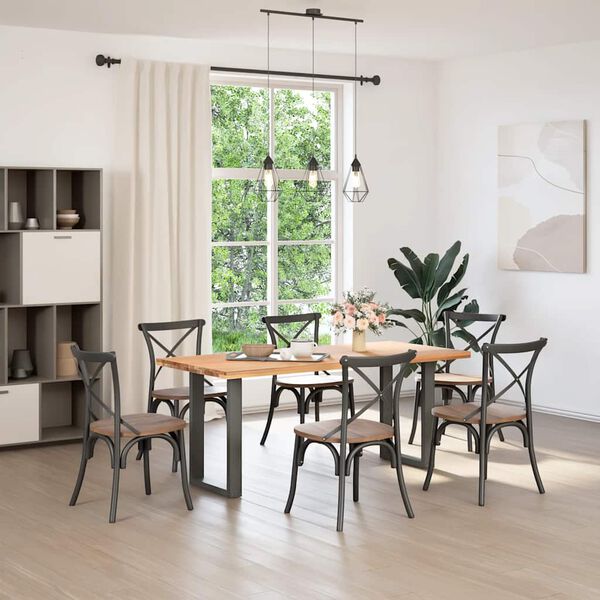 vidaXL Nohy k jed&aacute;lensk&eacute;mu stolu v tvare U, 2 ks, antracitov&eacute;, 50 x (72-73) cm, oceľ