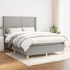 vidaXL Boxspring posteľ s matracom bledosiv&aacute; 140x200 cm l&aacute;tka