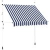 vidaXL Ručne zaťahovacia mark&iacute;za, 250 cm, modro-biele p&aacute;siky