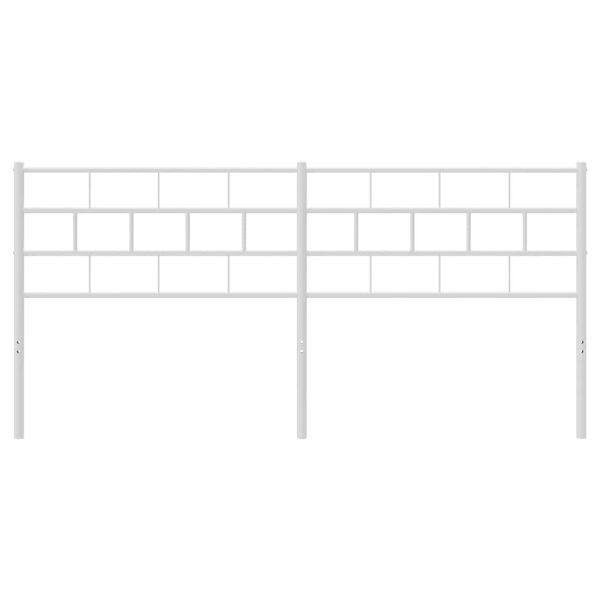 vidaXL Kovov&eacute; n&aacute;hradn&eacute; čelo postele, biele 180 cm