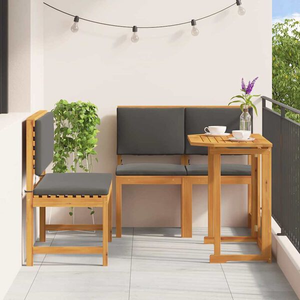 vidaXL Z&aacute;hradn&yacute; bistro set 3 pcs Hned&aacute; ak&aacute;ciov&yacute; mas&iacute;v