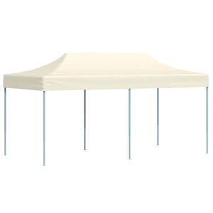 vidaXL Skladac&iacute; z&aacute;hradn&yacute; stan 3x6 m, kr&eacute;movo biely