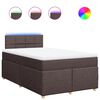 vidaXL Boxspring posteľ s matracom tmavohned&aacute; 120x190 cm l&aacute;tka