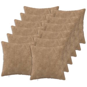 vidaXL Podložka 12 ks HEERLEN Sivohned&aacute; 40 x 40 cm Mikrovl&aacute;kno fleece