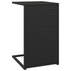 vidaXL Stol&iacute;k v tvare C čierny 40x35x60 cm polyratan