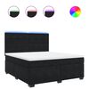 vidaXL Posteľn&yacute; r&aacute;m boxspring s matracom čierny 180x200 cm zamat