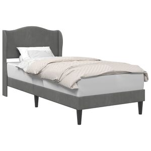 vidaXL R&aacute;m postele s čelnou doskou Tmavosiv&aacute; 80 x 200 cm Zamat