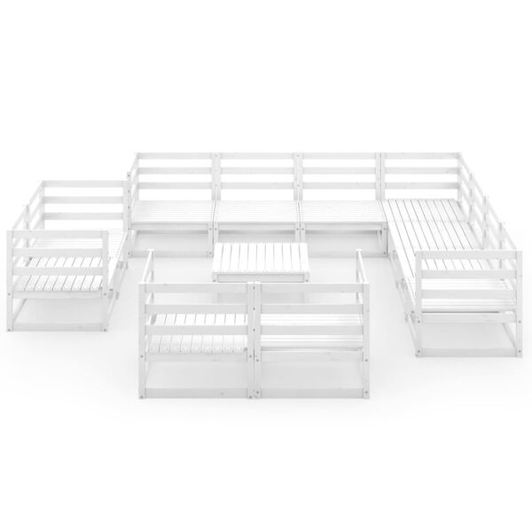 vidaXL 12-dielna z&aacute;hradn&aacute; sedacia s&uacute;prava biela mas&iacute;vne borovicov&eacute; drevo