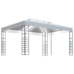 vidaXL Alt&aacute;nok s LED reťazou 4x3x2,7 m, biely