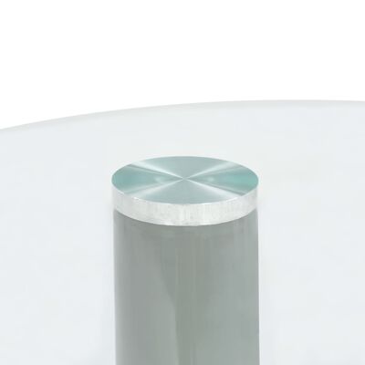 vidaXL Konferenčné stolíky s okrúhlym sklom 2ks sivé lesklé