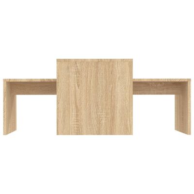 vidaXL Konferenčné stolíky, dub sonoma 100x48x40 cm, drevotrieska