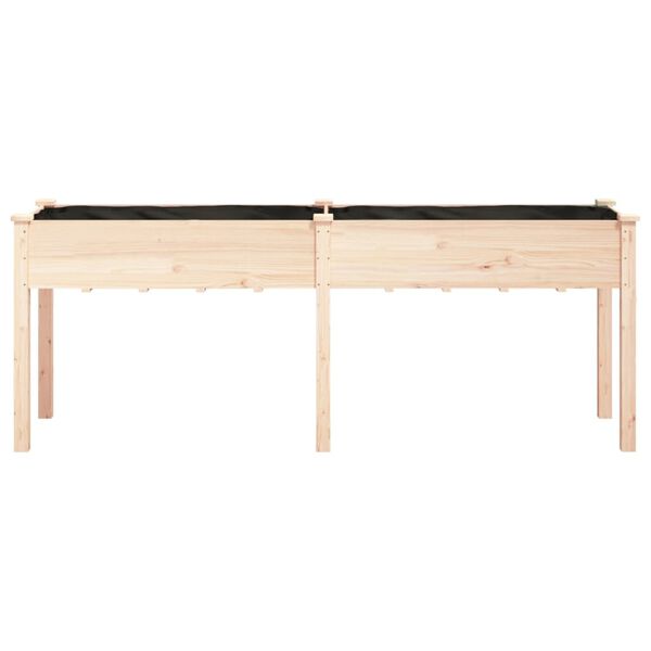 vidaXL Kvetináč s vložkou 203x53x76 cm jedľový masív