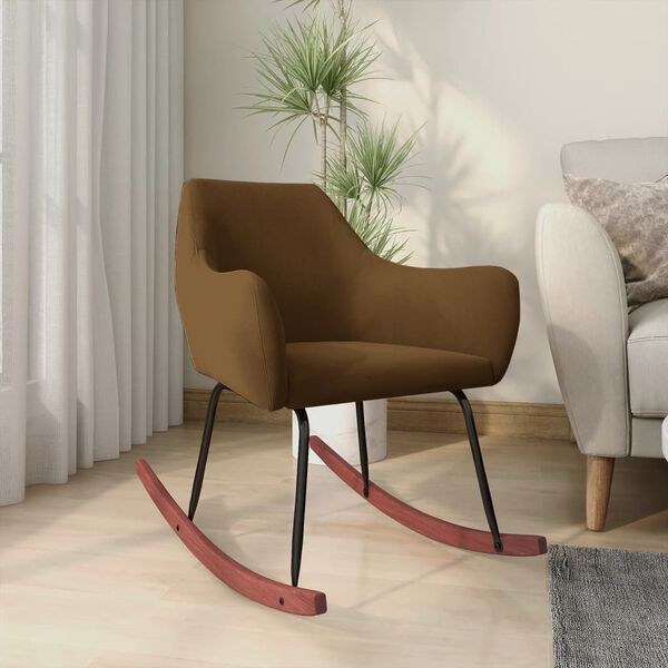 vidaXL Hojdacie kreslo hned&eacute; zamatov&eacute;