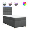 vidaXL Boxspring posteľ s matracom tmavosiv&aacute; 90x200 cm l&aacute;tka