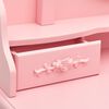 vidaXL Toaletn&yacute; stol&iacute;k so stoličkou, ružov&yacute; 75x69x140 cm, paulovnia