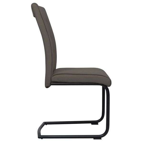 vidaXL Jedálenské stoličky s perovou kostrou 2 ks sivohnedé látka