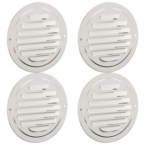vidaXL Kryty vzduchov&yacute;ch ventil&aacute;torov 4 pcs Strieborn&aacute; 80 mm