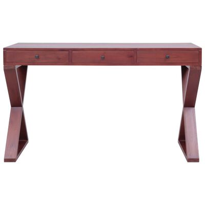 vidaXL Počítačový stôl hnedý 132x47x77 cm masívne mahagónové drevo