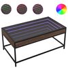 vidaXL Konferenčn&yacute; stol&iacute;k s nekonečn&yacute;mi LED hned&yacute; dub 90x50x41 cm
