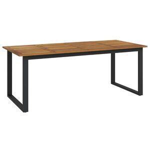 vidaXL Z&aacute;hradn&yacute; st&ocirc;l s nohami v tvare U 200x90x75 cm ak&aacute;ciov&yacute; mas&iacute;v