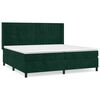 vidaXL Posteľn&yacute; r&aacute;m boxsping s matracom tmavozelen&yacute; 200x200 cm zamat