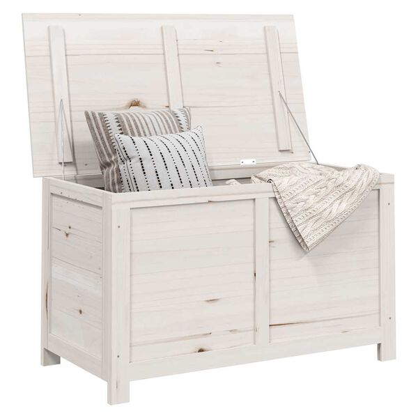 vidaXL Vonkaj&scaron;&iacute; box na vank&uacute;&scaron;e biely 100x50x56 cm jedľov&yacute; mas&iacute;v