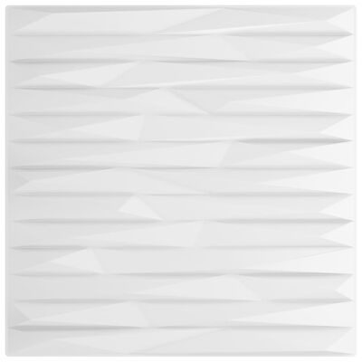vidaXL Nástenné panely 12 ks, biele 50x50 cm, XPS 3 m² kameň