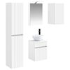 vidaXL Set kabinetov do k&uacute;peľne 5 pcs Biela 40 x 10,5 x 60,5 cm
