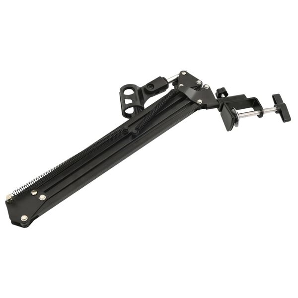 vidaXL Stolový stojan na mikrofón čierny oceľový