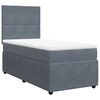 vidaXL Posteľn&yacute; r&aacute;m boxspring s matracom tmavosiv&yacute; 100x200 cm zamat