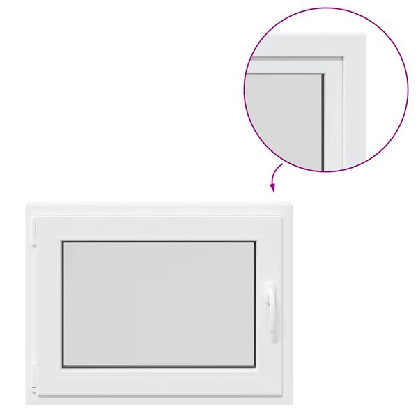 vidaXL Okno do suterénu "RISOR" 80x50 cm otváravo-sklopné DIN ľavé biele