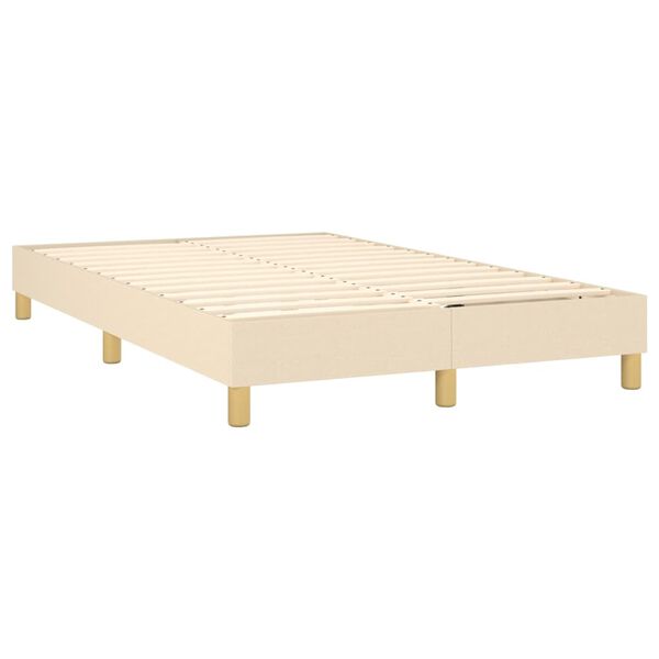 vidaXL Boxspring posteľ s matracom kr&eacute;mov&yacute; 120x200 cm l&aacute;tka