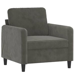 vidaXL Kreslo tmavosiv&eacute; 60 cm zamat