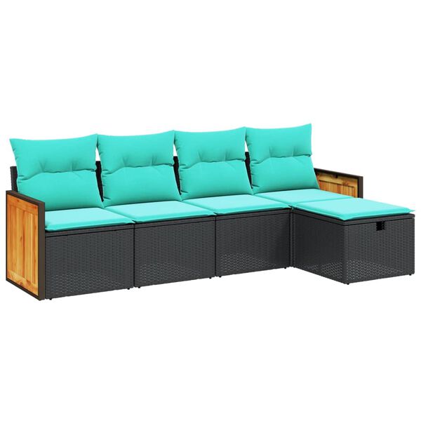 vidaXL 6-dielna z&aacute;hradn&aacute; sedacia s&uacute;prava s podložkami polyratan siv&aacute;