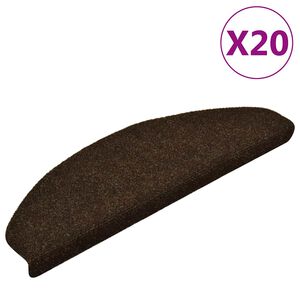 vidaXL Schodov&eacute; rohože, samolepiace, 20 ks, 65x21x4 cm, hned&eacute;, polkruhov&eacute;, veľk&eacute;