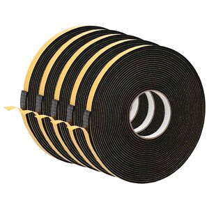 vidaXL Samolepiaca penov&aacute; p&aacute;ska 5 ks Čierna 15mm x 10m CR Pena