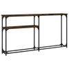 vidaXL Konzolov&yacute; stol&iacute;k dymov&yacute; dub 145x22,5x75 cm kompozitn&eacute; drevo