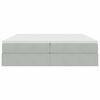 vidaXL Postel s &uacute;ložn&yacute;m prostorem a matrac&iacute; Svetlosiv&aacute; 200 x 200 cm