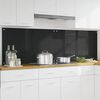 vidaXL Kuchynský backsplash 2 pcs Čierna 100 x 60 cm tvrdené sklo