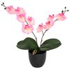 vidaXL Umel&aacute; rastlina orchidea Ružov&aacute; 36 x 10 x 30 cm